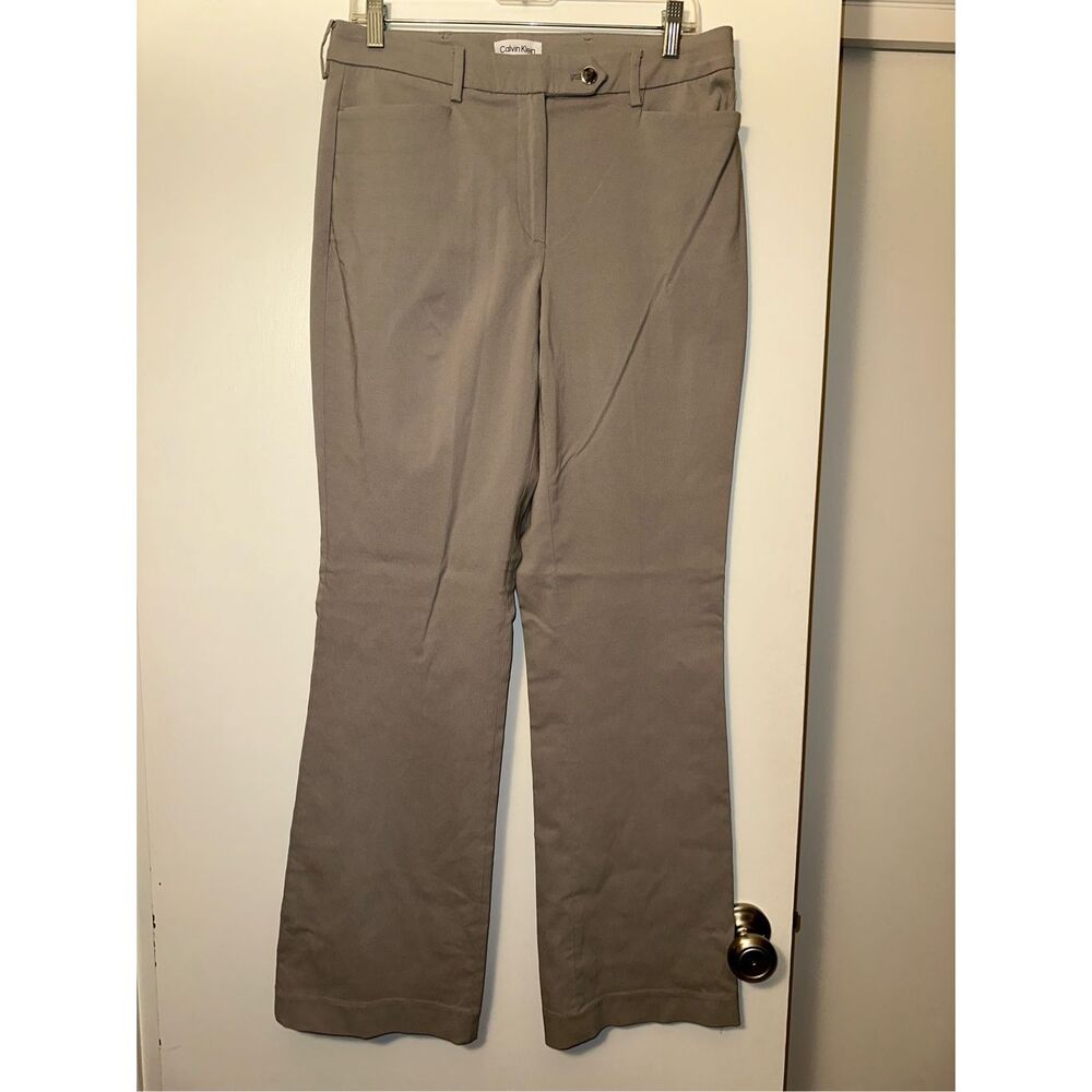 Calvin Klein Size 8 Dress Pants Bootcut Light Gray Color High Rise NWOT